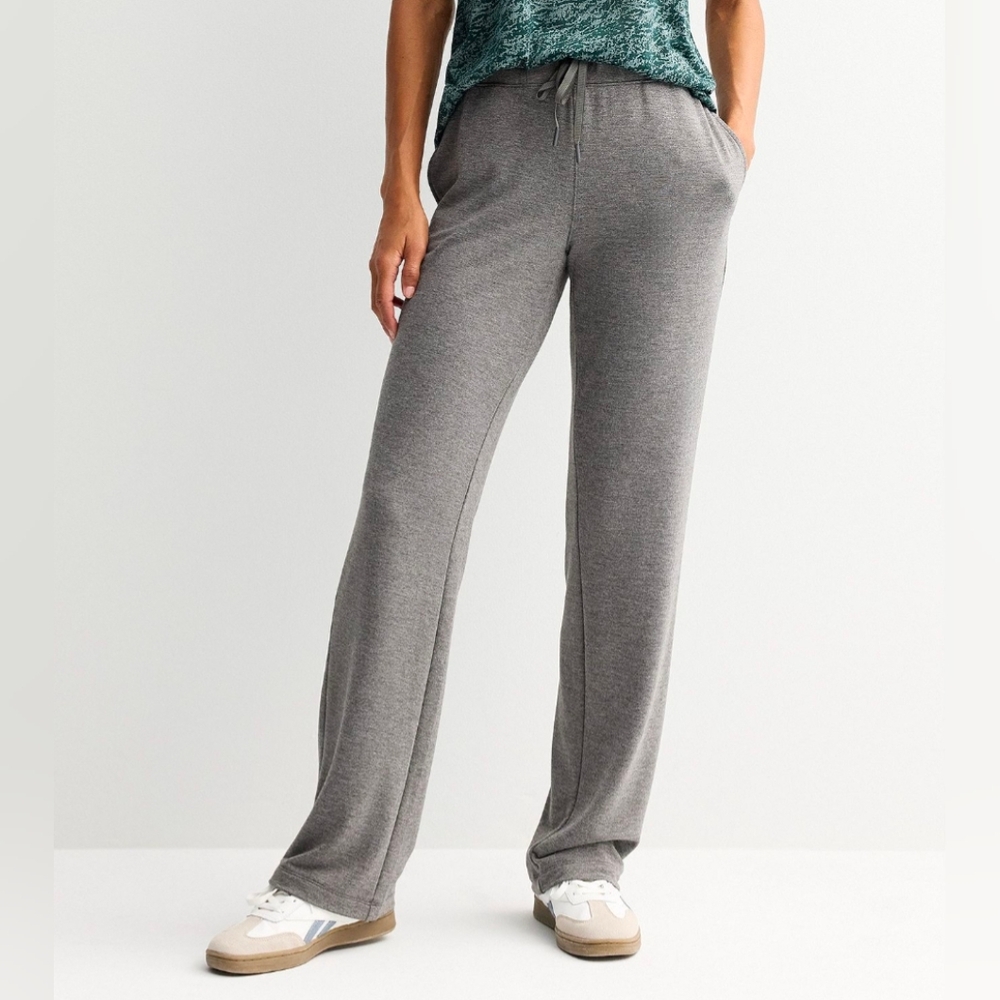 NWT Tek Gear Women's Navy Blue Lounge Joggers Flare Bottoms Size Small